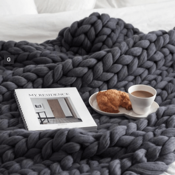 Plaid Cosy en Grosse Maille 100x120cm