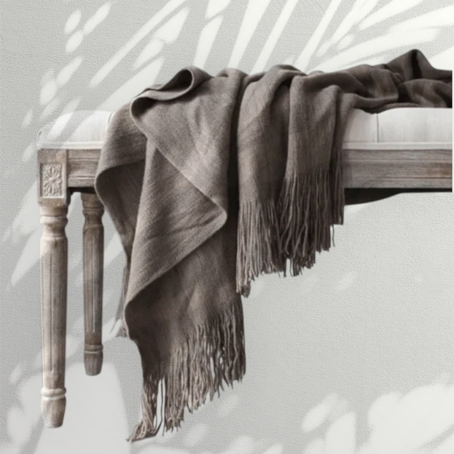 Plaid Gris Marron ultra doux cocooning