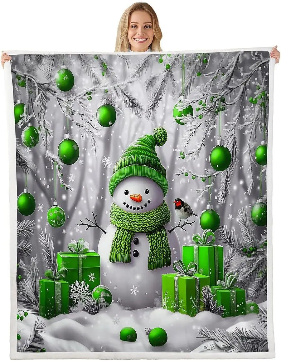 Plaid Noël Bonhomme de Neige Mister Frost le Joyeux