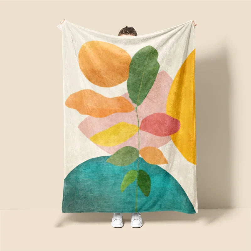 Plaid Perso Feuilles Tropicales