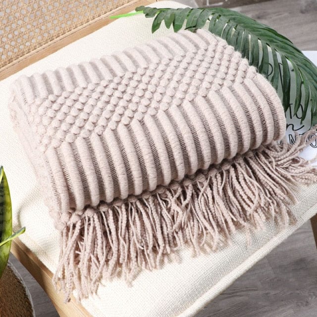 Plaid Cocooning Scandinave Beige cosy Beige / 130x150 cm