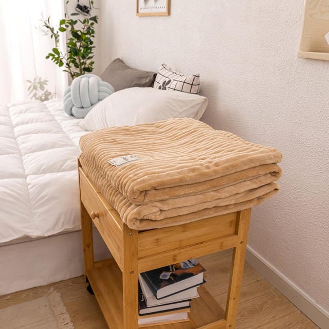 Plaid Luxe Beige Doré Beige Doré / Taille L - 150x200 cm