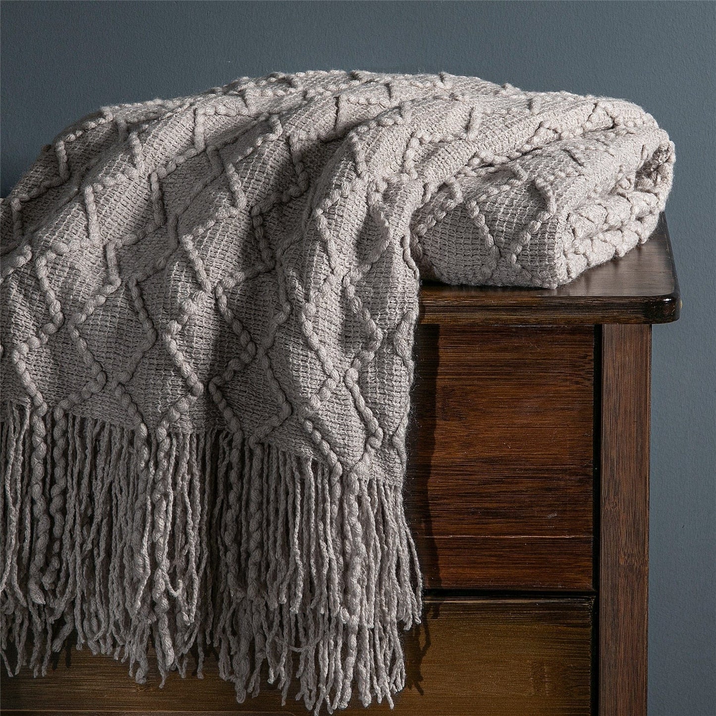 Plaid en Laine Beige Poudré Luxe Beige Poudré / 125x150 cm