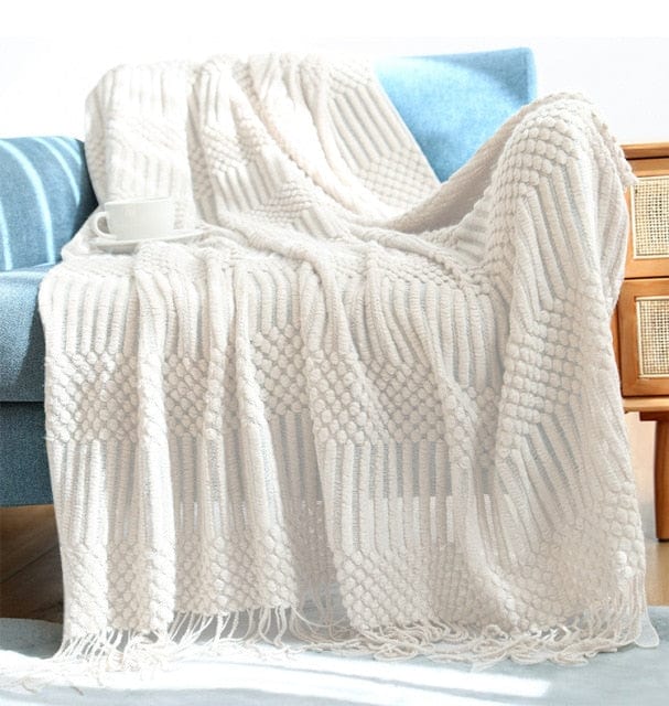 Plaid Laine XXL Blanc - Collection Luxe Blanc / 125x170 cm