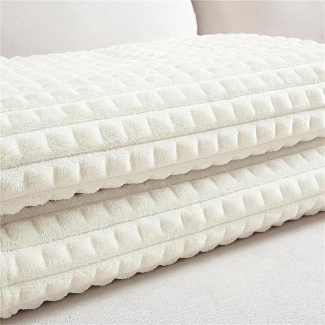 Plaid Polaire Blanc de Luxe Blanc / 130x150 cm