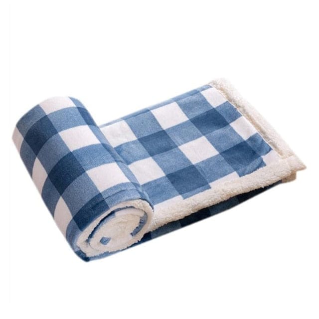Plaid Écossais Cosy Blanc et Bleu Blanc & Bleu / 130x150 cm