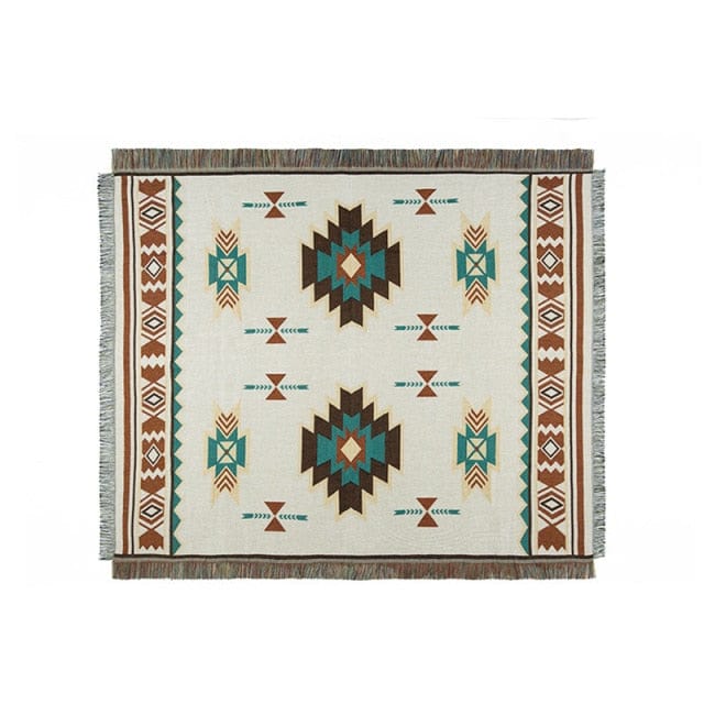 Plaid Indien Cozy Creek Blanc / Taille S - 90x180 cm