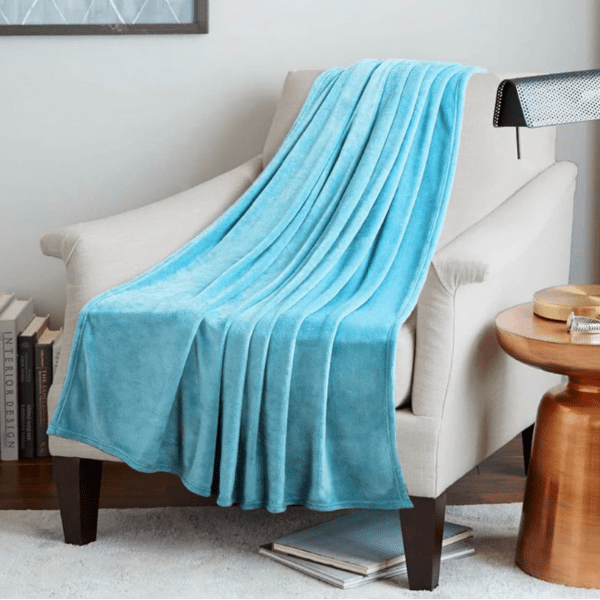 Couverture Plaid Polaire Bleu CozySoft™ Bleu / 130X150 cm