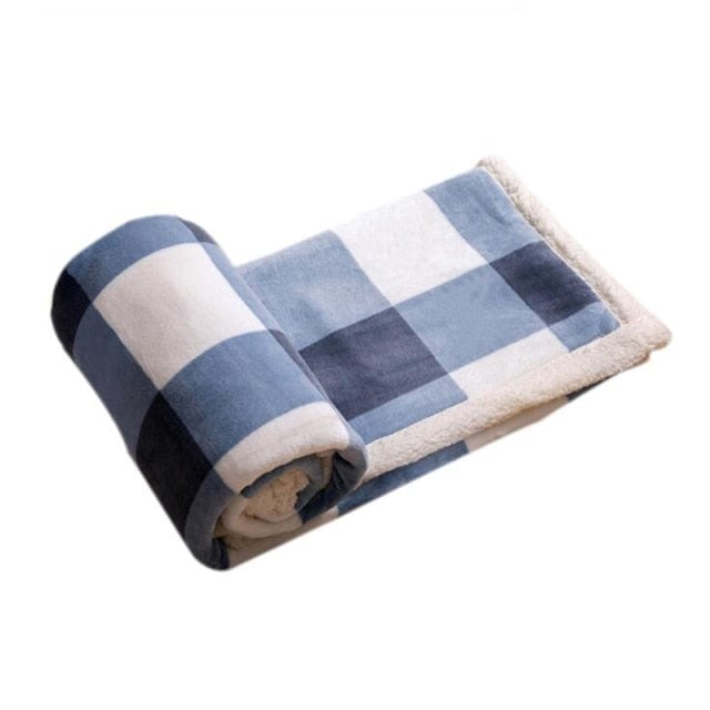Plaid Ecossais Chaud Bleu et Blanc - Édition Limitée Bleu & Blanc / 130x150 cm
