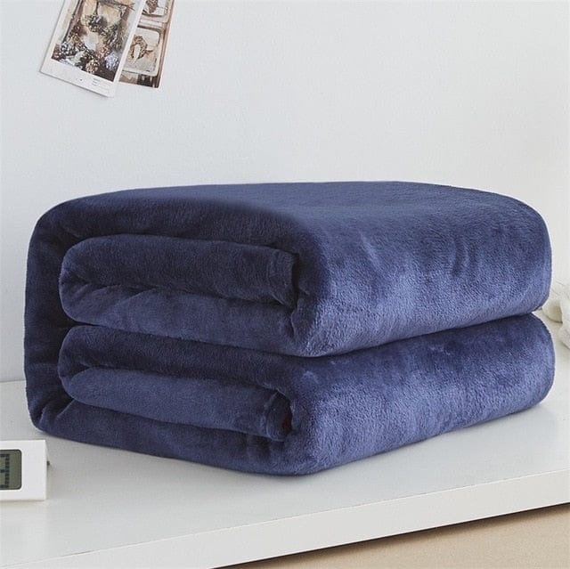 Plaid Polaire Chaud Bleu Foncé Royal Bleu Foncé / Taille L - 150x200 cm