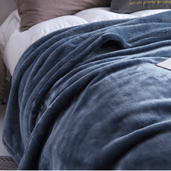 Plaid Polaire de Luxe Bleu Bleu / Taille S/M - 100x150 cm