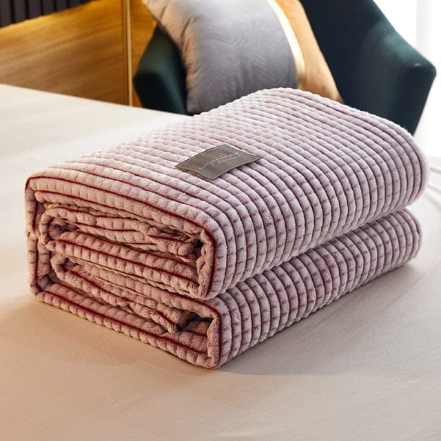 Plaid Bordeaux en Flanelle Polaire Bordeaux / M - 120x200 cm Plaid confort individuel | Fauteuil & sieste