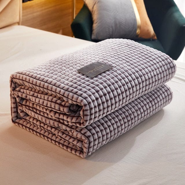 Plaid Luxe en Flanelle Rouge Bourgogne Bourgogne / M - 120x200 cm Plaid confort individuel | Fauteuil & sieste