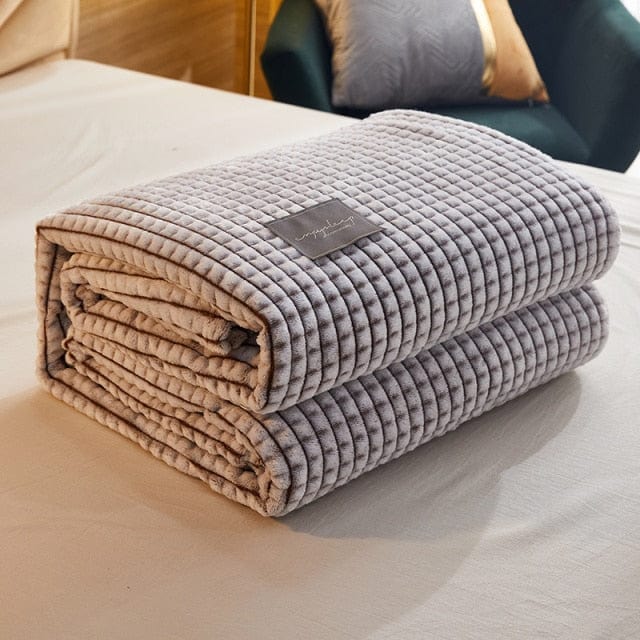 Plaid Polaire Flanelle Chocolat par CozyHome Chocolat / 120x200cm