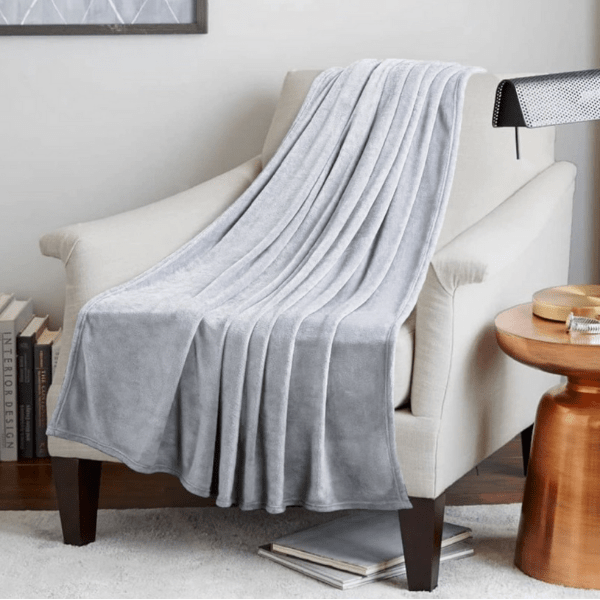 Couverture Plaid Polaire Gris - Confort Absolu