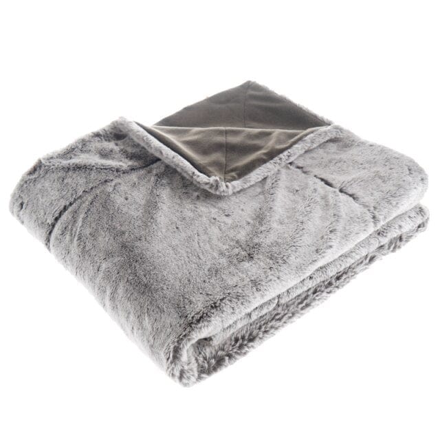 Plaid en Fausse Fourrure Prestigiose Gris Gris / 125x150 cm