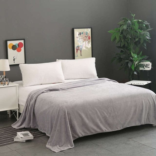 Plaid Polaire XXL - Gris Clair Signature Gris Clair / Taille XL - 180x200 cm