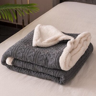 Plaid Cosy en Laine Polaire Gris Foncé Gris Foncé / Taille M - 120x180 cm