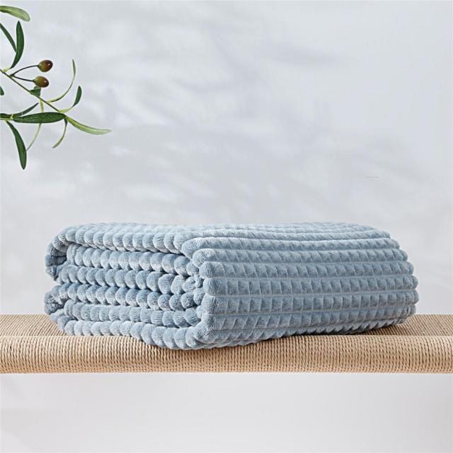 Plaid Polaire "Cosy Mouse" pour Canapé Gris Gris Souris / 130x150 cm