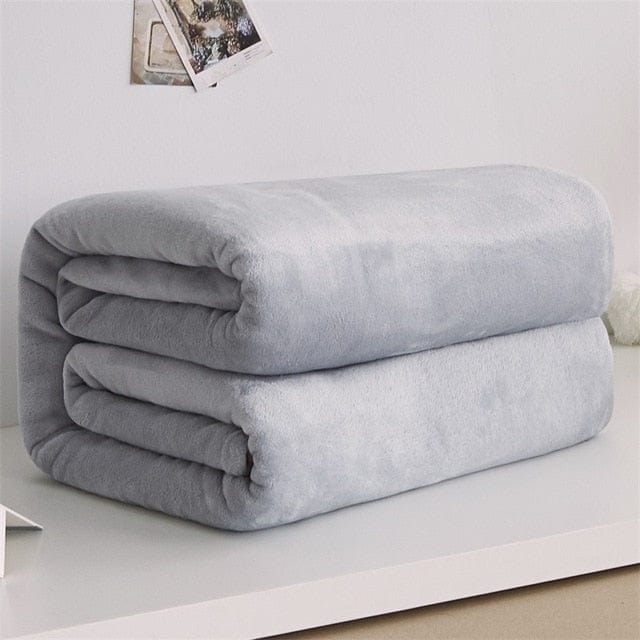 Plaid Polaire Chaud Gris Classique Gris / Taille L - 150x200 cm