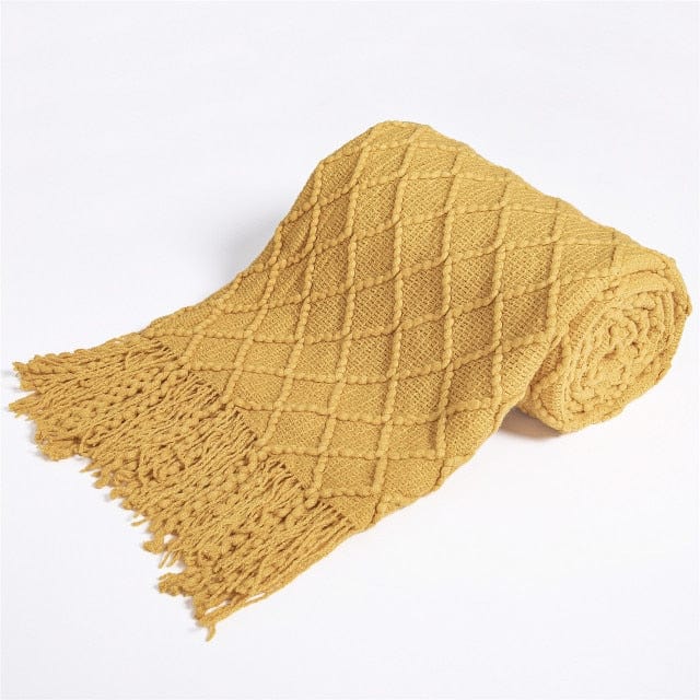 Plaid Laine Moutarde Yellow Gold Jaune Moutarde / 125x150 cm