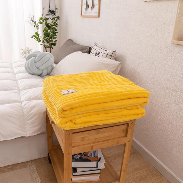 Plaid Safran Sunny Jaune Jaune Safran / Taille L - 150x200 cm