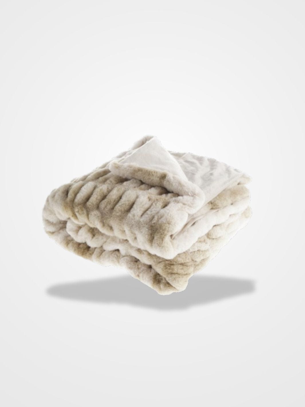 Couverture Luxe en Fausse Fourrure Beige M - 120x200 cm Plaid confort individuel | Fauteuil & sieste