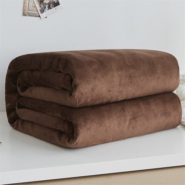 Plaid Polaire Chaud Marron - Collection Douceur Comfort Marron / Taille L - 150x200 cm