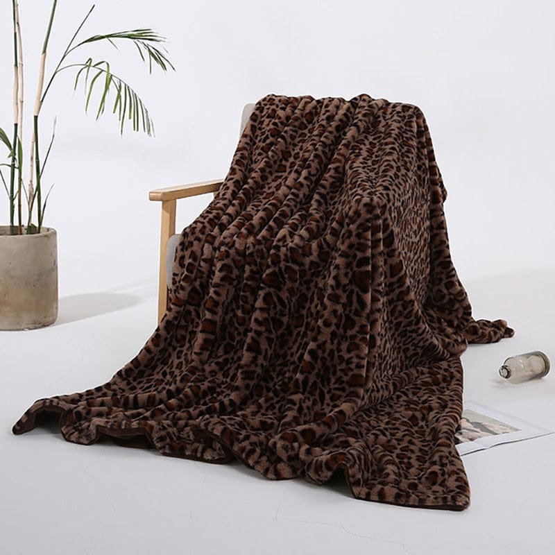 Plaid Luxe en Imitation Fourrure Marron Marron / Taille M - 130x160 cm
