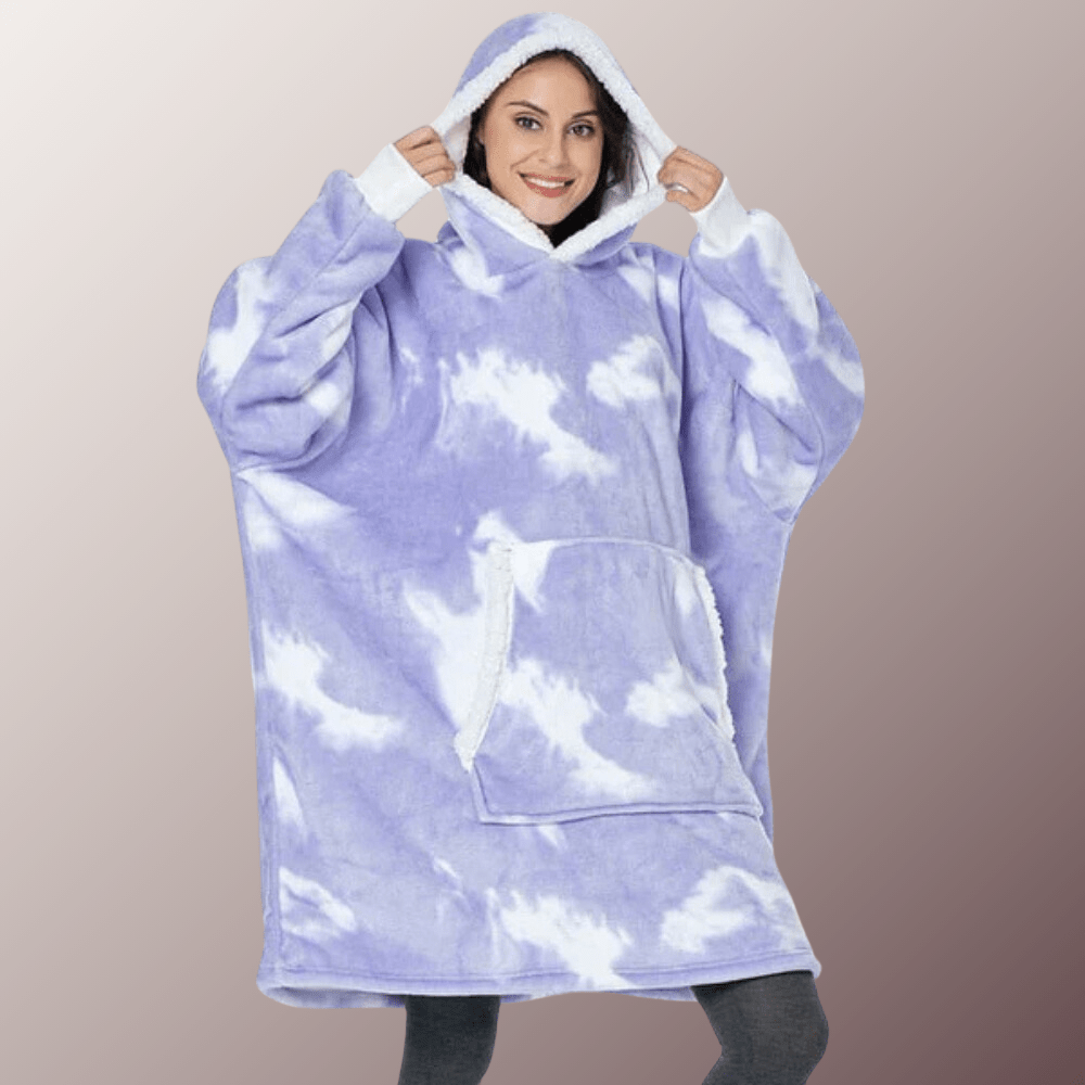 Pull Plaid Femme Délavé Mauve - Collection Élégance Cozy Mauve et Blanc / Taille Unique
