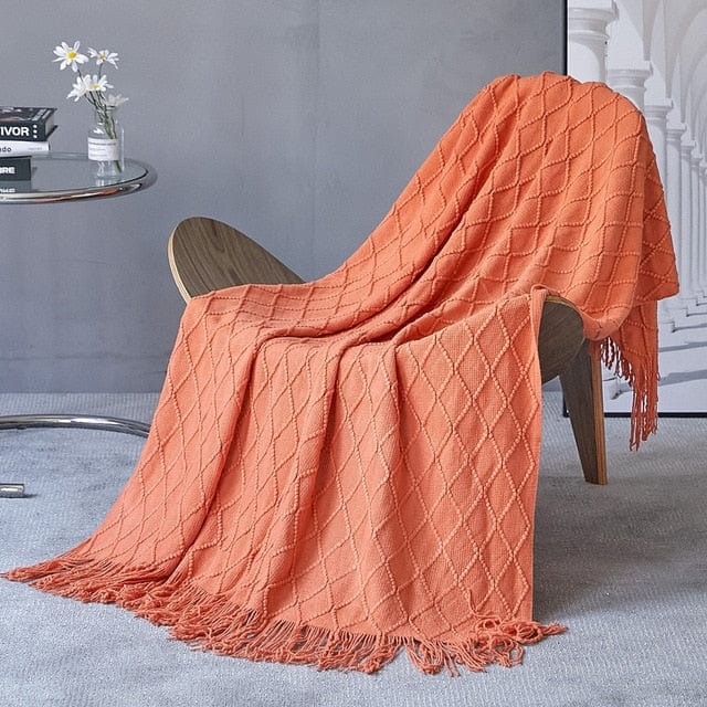 Plaid Nordique Chic Orange Orange / 125x170 cm