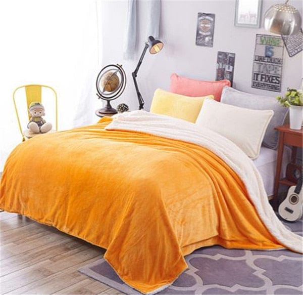 Plaid Luxe en Laine Orange Prestige Orange Pastel / M - 120x200 cm Plaid confort individuel | Fauteuil & sieste