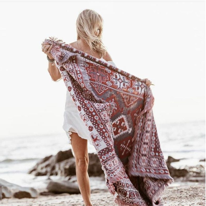 Plaid Amérindien de Qualité Rose