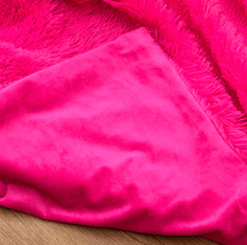Plaid en Fausse Fourrure Rose Fushia