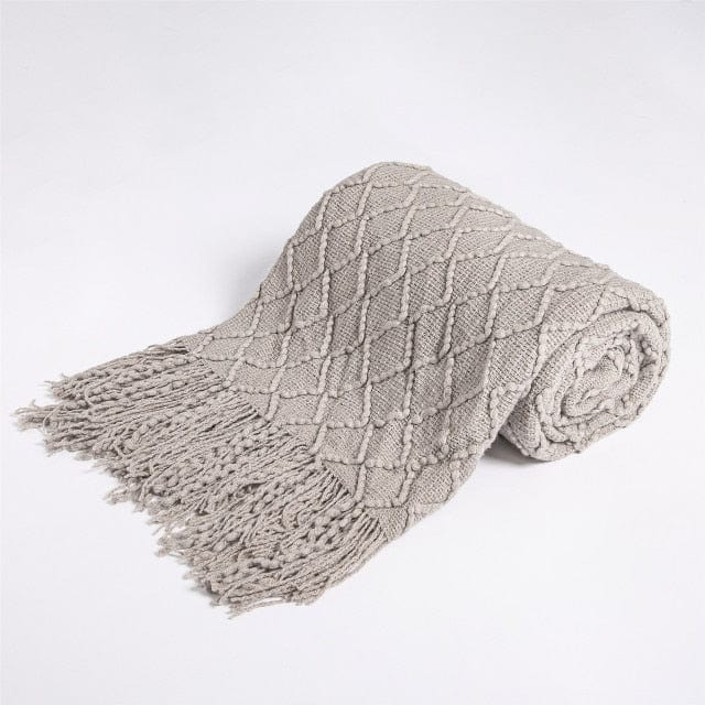 Plaid en Laine Beige Poudré Luxe