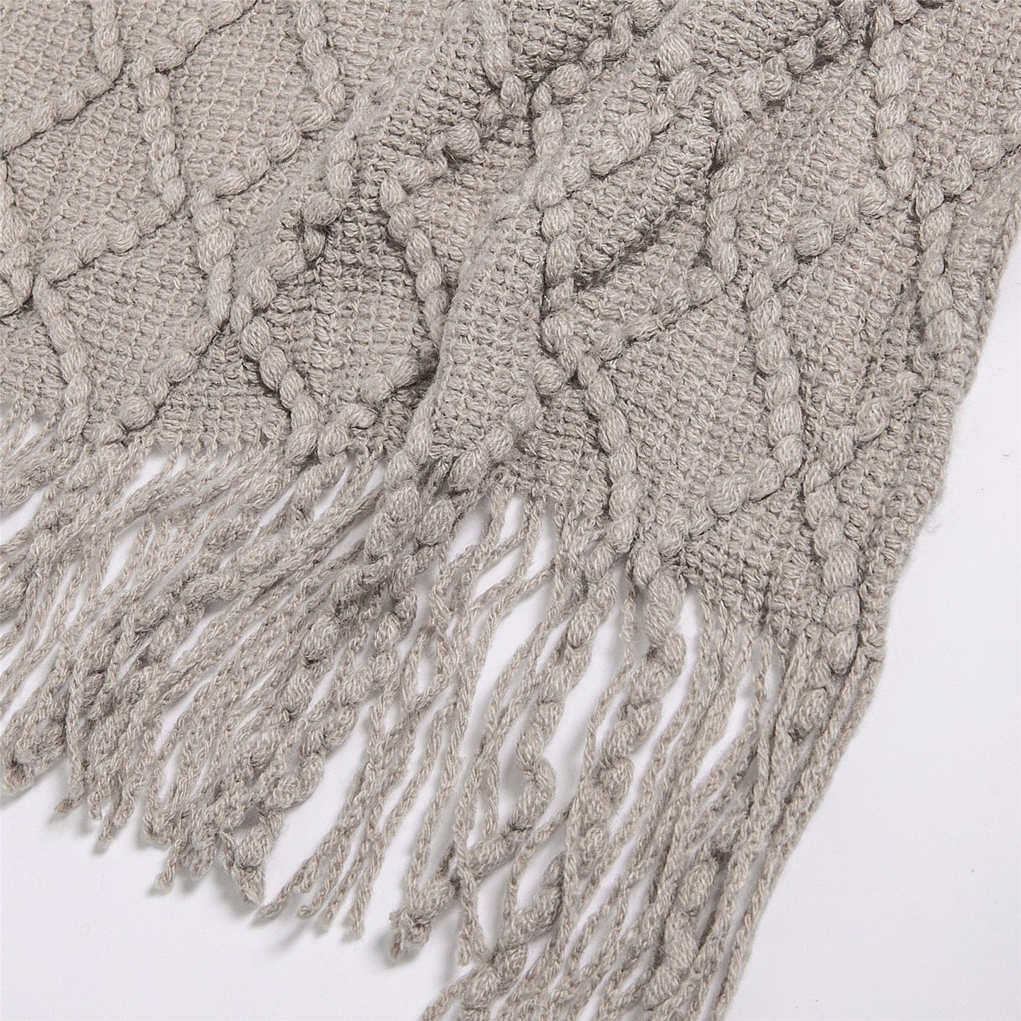 Plaid en Laine Beige Poudré Luxe
