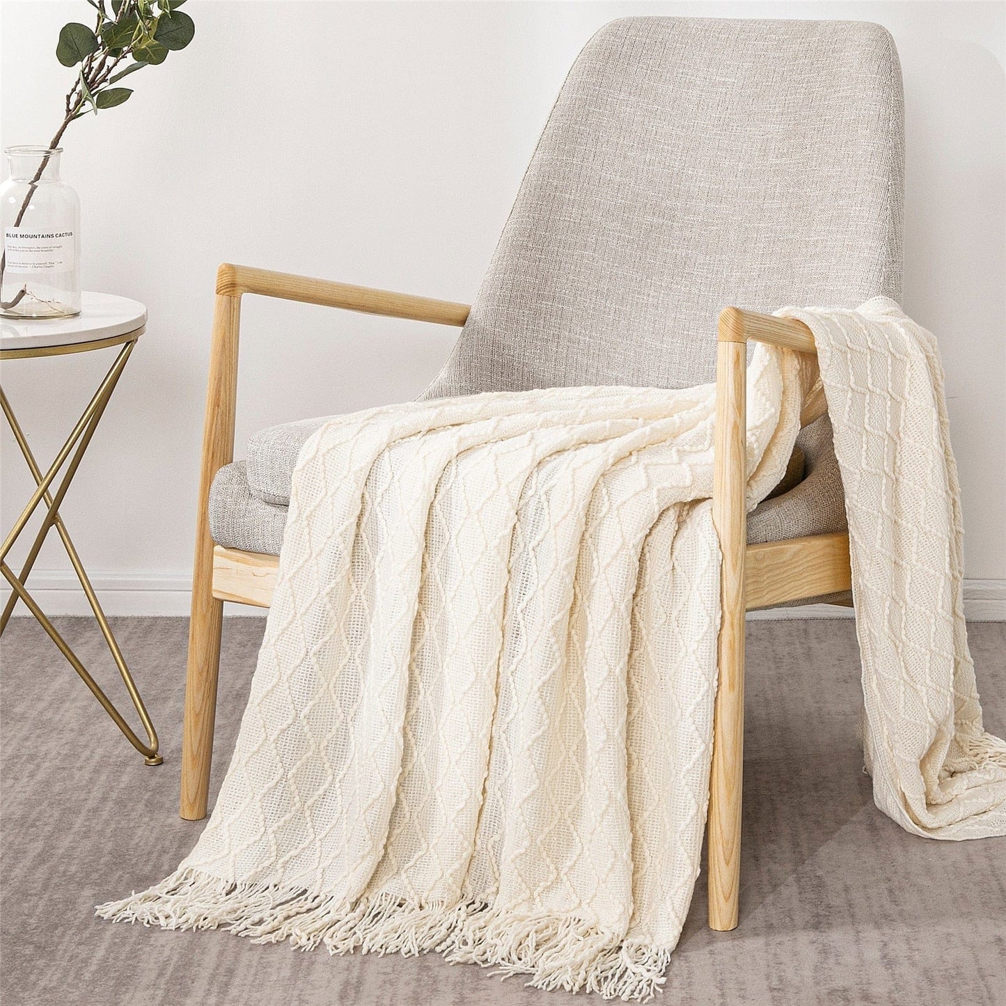 Plaid en Laine Crème Luxe