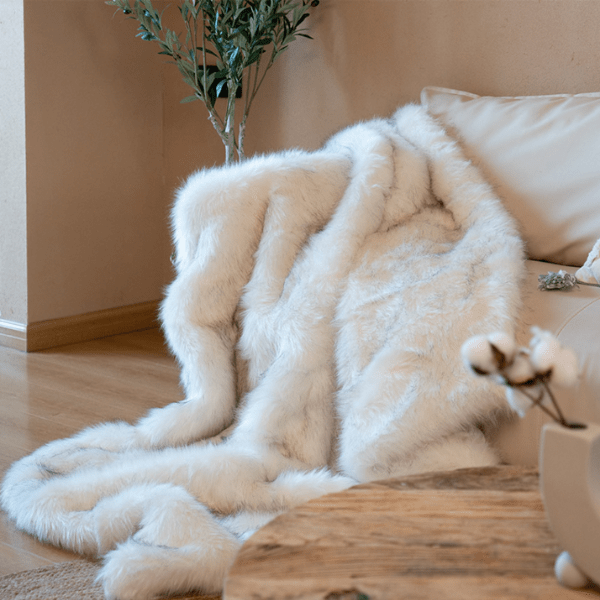 Plaid Fausse Fourrure de Renard