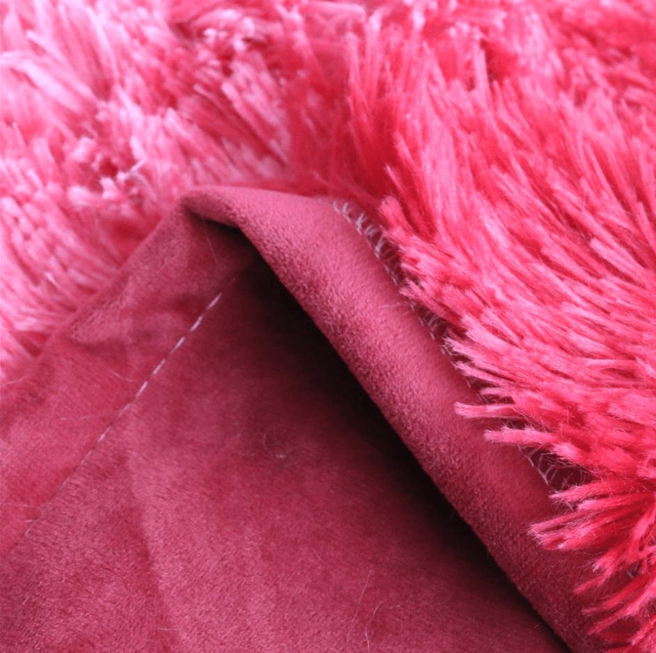 Plaid Fausse Fourrure Rouge Dégradé Glamour