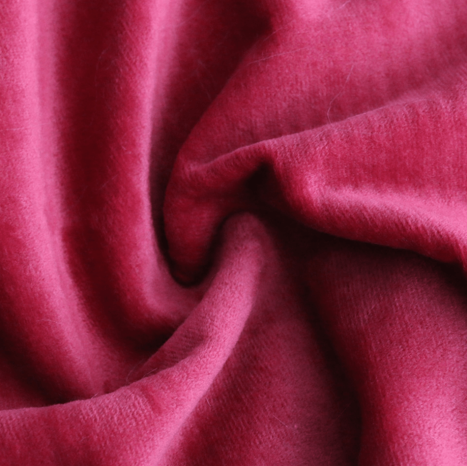 Plaid Fausse Fourrure Rouge Dégradé Glamour