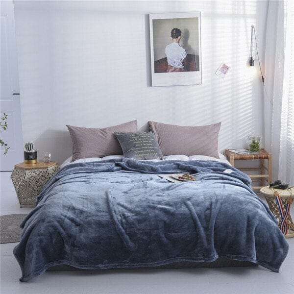 Plaid Polaire de Luxe Bleu