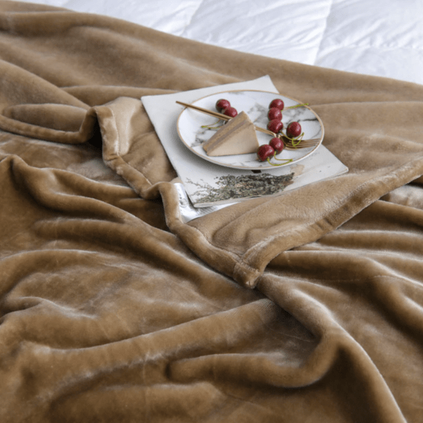 Plaid Polaire de Luxe en Beige