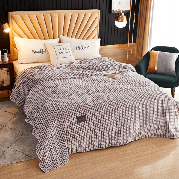 Plaid Polaire Flanelle Chocolat par CozyHome