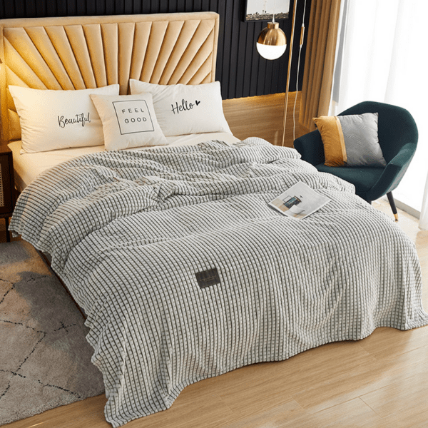 Plaid Polaire Flanelle Kaki - Édition Limitée