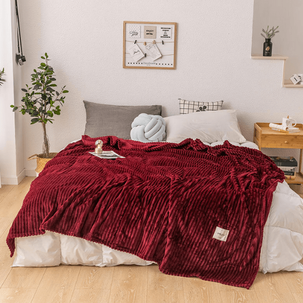Plaid Rouge Vin - Collection Rouge Velours