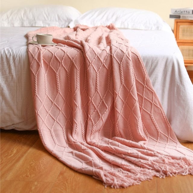 Plaid Scandinave Rose - Collection Nordique---</br>