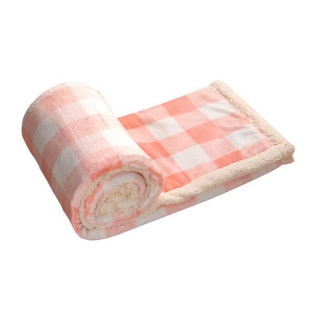 Plaid Écossais Chaud Rose et Blanc - Édition Limitée Rose & Blanc / 130x150 cm
