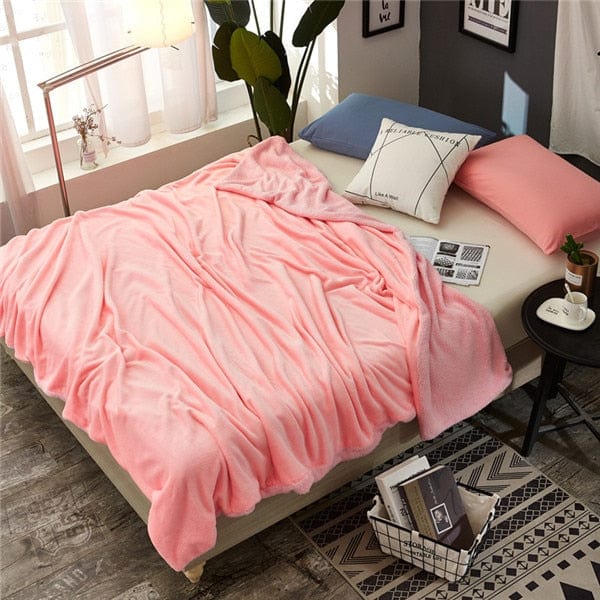 Plaid Rose Clair en Cachemire et Laine Rose Clair / M - 120x200 cm Plaid confort individuel | Fauteuil & sieste