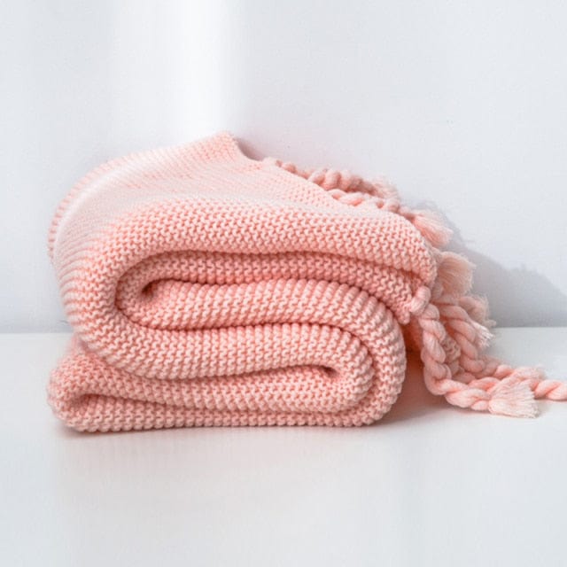 Plaid en Laine du Portugal - Rose Clair Rose Clair / Taille M - 130x170 cm