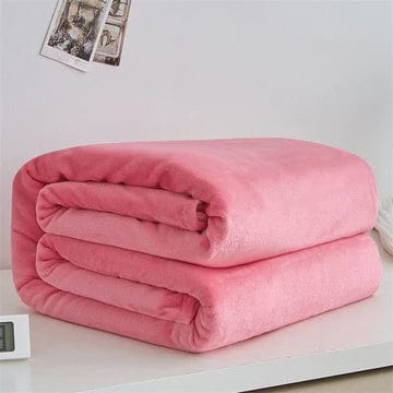 Plaid Polaire Doux : Un Soupçon de Rose Rose Pâle / Taille L - 150x200 cm